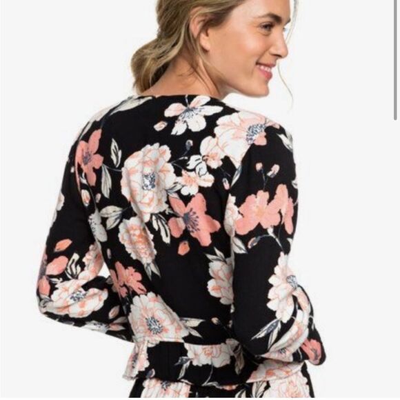 NWT ROXY Blue Day Baby Long Sleeve Top Size Large - Picture 2 of 8